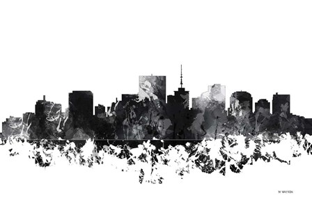 Richmond Virginia Skyline BG 1 by Marlene Watson art print