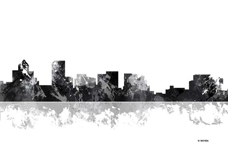 Salem Oregon Skyline BG 1 by Marlene Watson art print