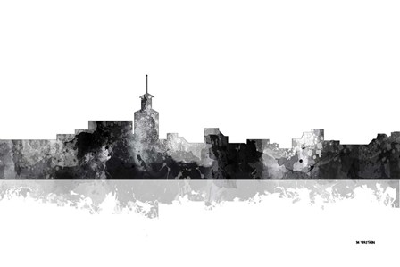 Santa Fe New Mexico Skyline BG 1 by Marlene Watson art print