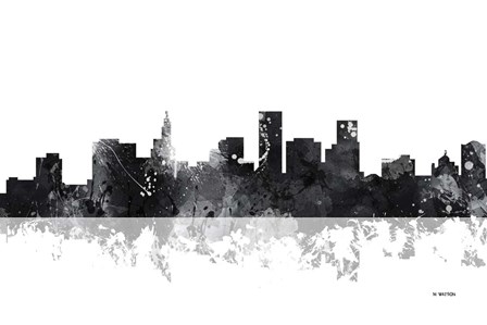St Paul Minnesota Skyline BG 1 by Marlene Watson art print