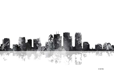 Tampa Florida Skyline BG 1 by Marlene Watson art print