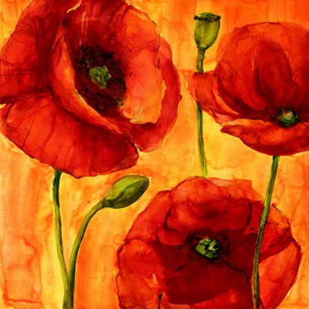 Coquelicots IV by Giuseppina Tartagni art print