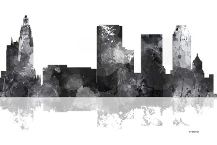 Tulsa Oklahoma Skyline BG 1 by Marlene Watson art print