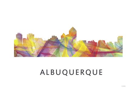 Albuquerque New Mexico Skyline by Marlene Watson art print