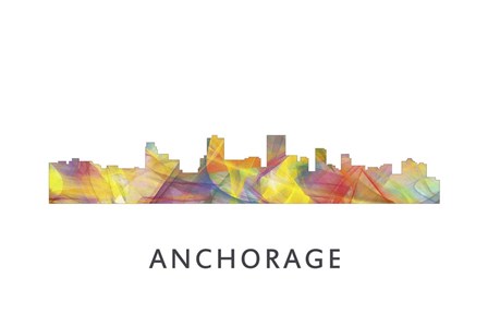 Anchorage Alaska Skyline by Marlene Watson art print