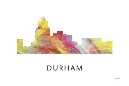 Durham North Carolina Skyline by Marlene Watson art print