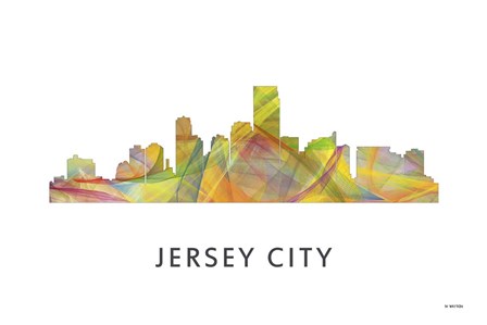 Jersey City New Jersey Skyline by Marlene Watson art print