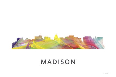Madison Wisconsin Skyline by Marlene Watson art print