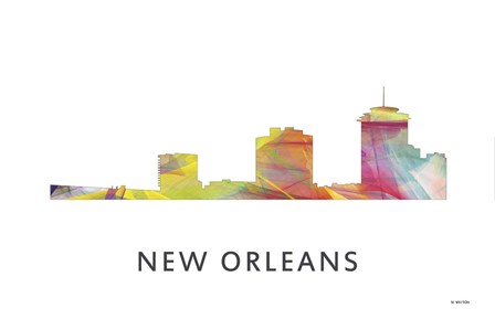New Orleans Louisiana Skyline by Marlene Watson art print