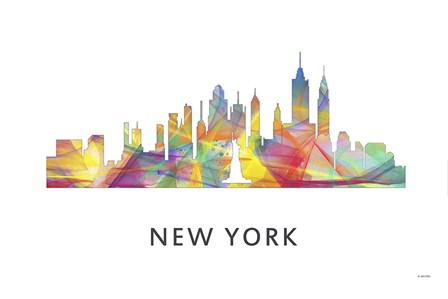 New York New York Skyline by Marlene Watson art print