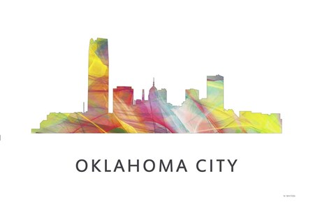 Oklahoma City Oklahoma Skyline by Marlene Watson art print