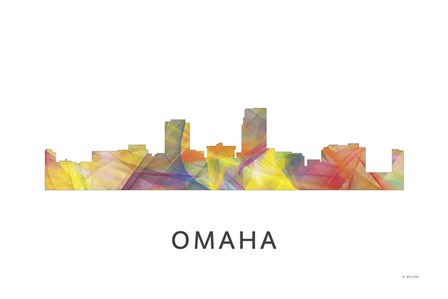 Omaha Nebraska Skyline by Marlene Watson art print