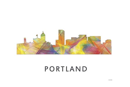 Portland Oregan Skyline by Marlene Watson art print
