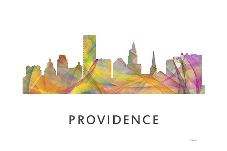 Providence Rhode Island Skyline by Marlene Watson art print