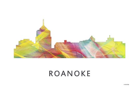 Roanoke Virginia Skyline by Marlene Watson art print