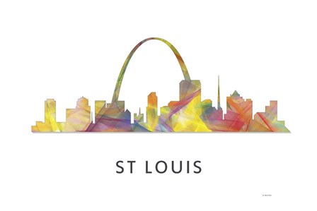 St Louis Missouri Skyline by Marlene Watson art print