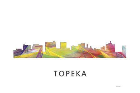 Topeka Kansas Skyline by Marlene Watson art print