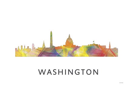 Washington DC Skyline by Marlene Watson art print