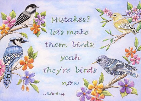 Birds and Flowers Quote by Michelle Faber art print