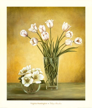 Tulipes Blanches by Virginia Huntington art print