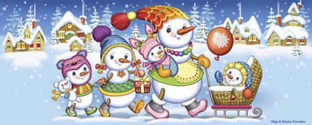 Mum with Children by Olga and Alexey Drozdov art print