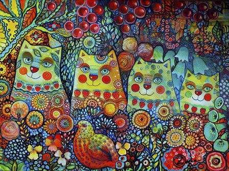 Happy Cats by Oxana Zaika art print