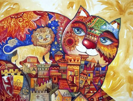 Leo Cat by Oxana Zaika art print