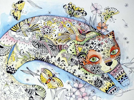 White Cat by Oxana Zaika art print