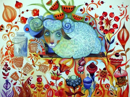 Candy Sheep by Oxana Zaika art print
