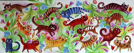 Magic Cats by Oxana Zaika art print