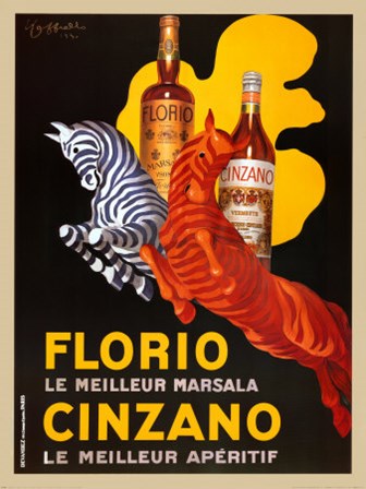 Florio e Cinzano by Leonetto Cappiello art print