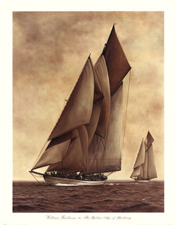 Golden Age of Yachting-Adela, 1908 by William Matthews art print