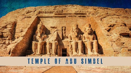 Vintage Temple of Abu Simbel, Nubia, Egypt, Africa by Take Me Away art print