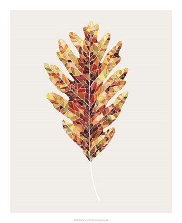 Fall Mosaic Leaf I by Grace Popp art print