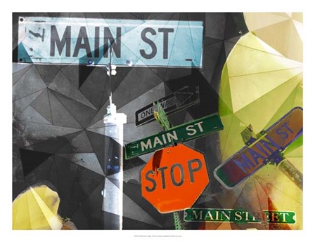 Main Street Collage by Sisa Jasper art print