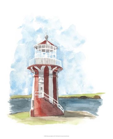 Watercolor Lighthouse III by Naomi McCavitt art print