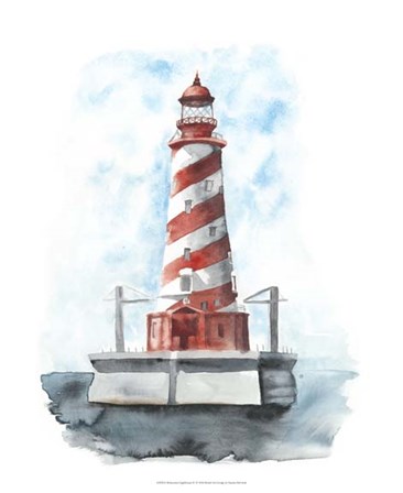 Watercolor Lighthouse IV by Naomi McCavitt art print