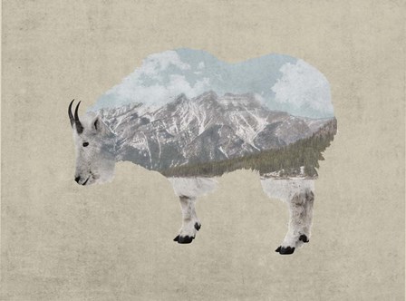 Rocky Mountain Goat by Color Me Happy art print