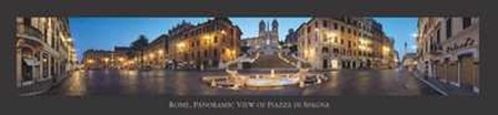 Rome Panoramic View of Plaza di Spagna by Emanuele Brambilla art print