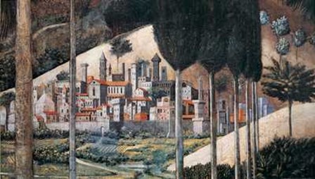 Benozzo Gozzoli - Citta di San Gimignano Size 54.5x31.25 by Benozzo Gozzoli art print