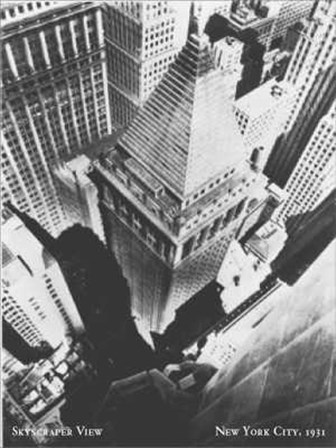 Skyscraper View NYC 1931 art print