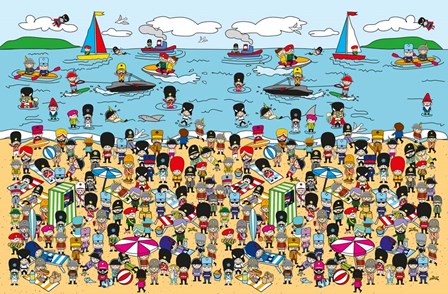 Toy Soldiers - Beach by The Paper Stone art print