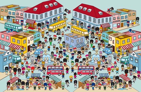 Toy Soldiers - Town by The Paper Stone art print