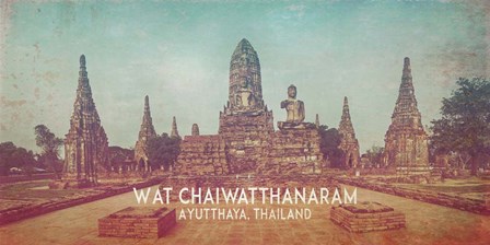 Vintage Wat Chaiwatthanaram, Thailand, Asia by Take Me Away art print