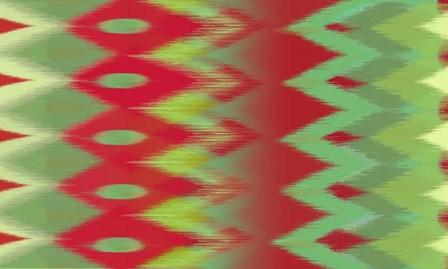 Christmas Blast Ikat II by Art Licensing Studio art print