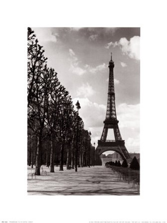 Promenade to the Eiffel Tower art print