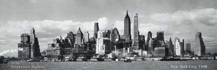 Manhattan Skyline NYC 1940 art print