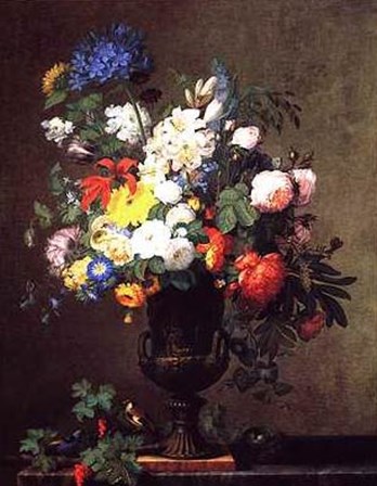 Vase of Flowers by J.F. Bony art print