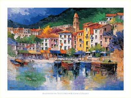 Riviera Ligure by Antonio Di Viccaro art print