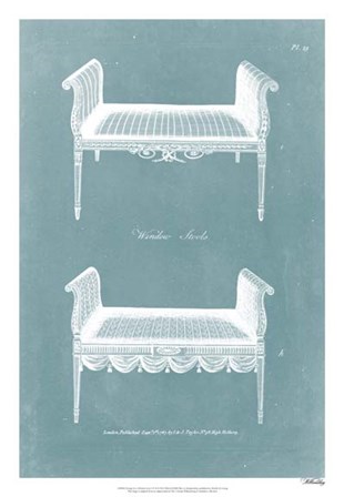 Design for a Window Seat I by Hepplewhite art print